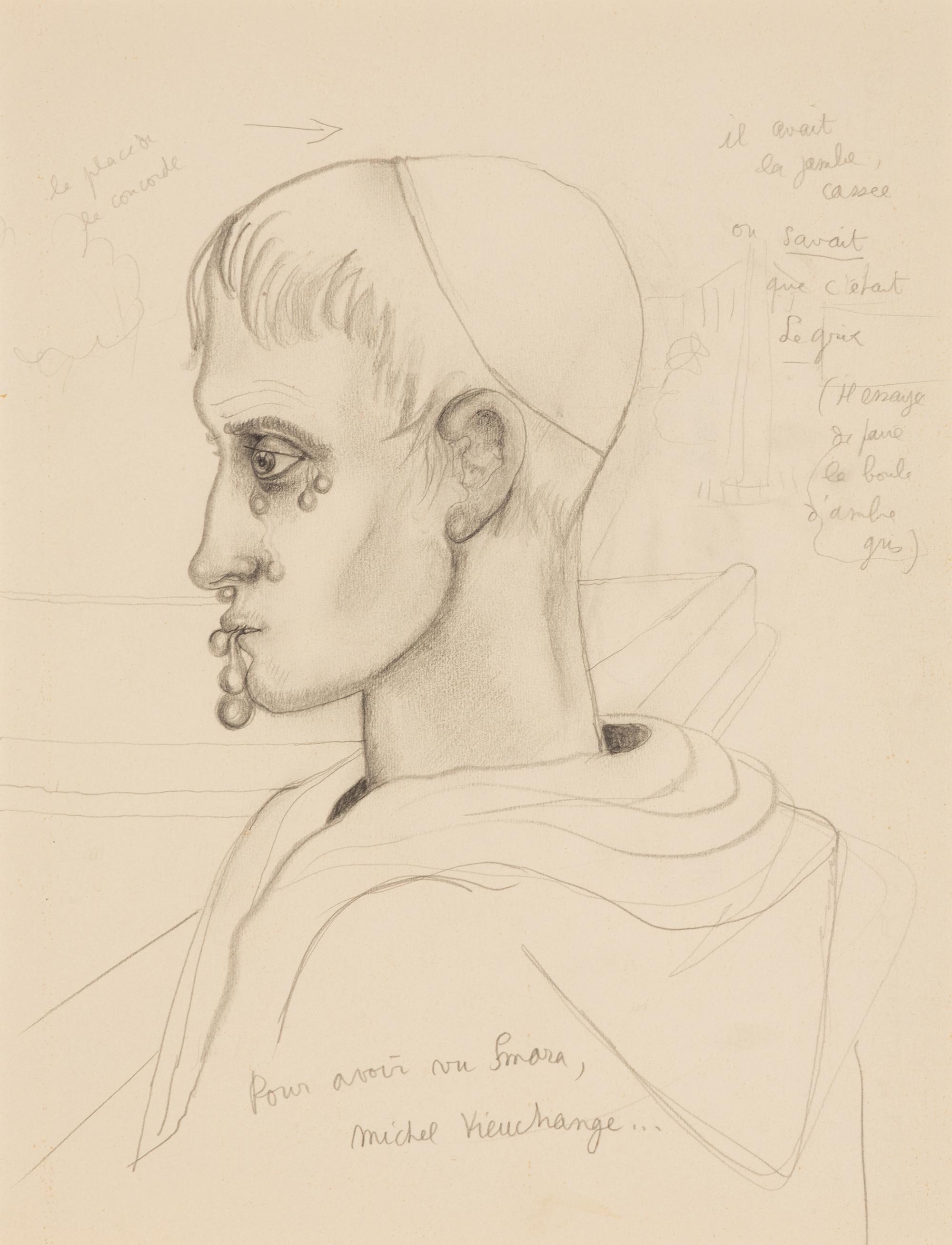 Jean Cocteau (French, 1889-1963) — François Le Grix (a double-sided drawing)