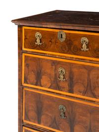 A William and Mary Oyster Veneered Chest of Drawers