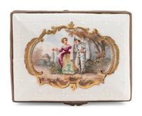 Five French and German Porcelain Boxes