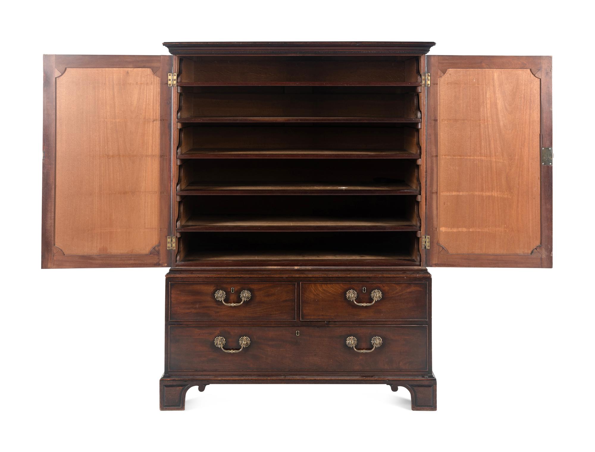 A George III Mahogany Linen Press