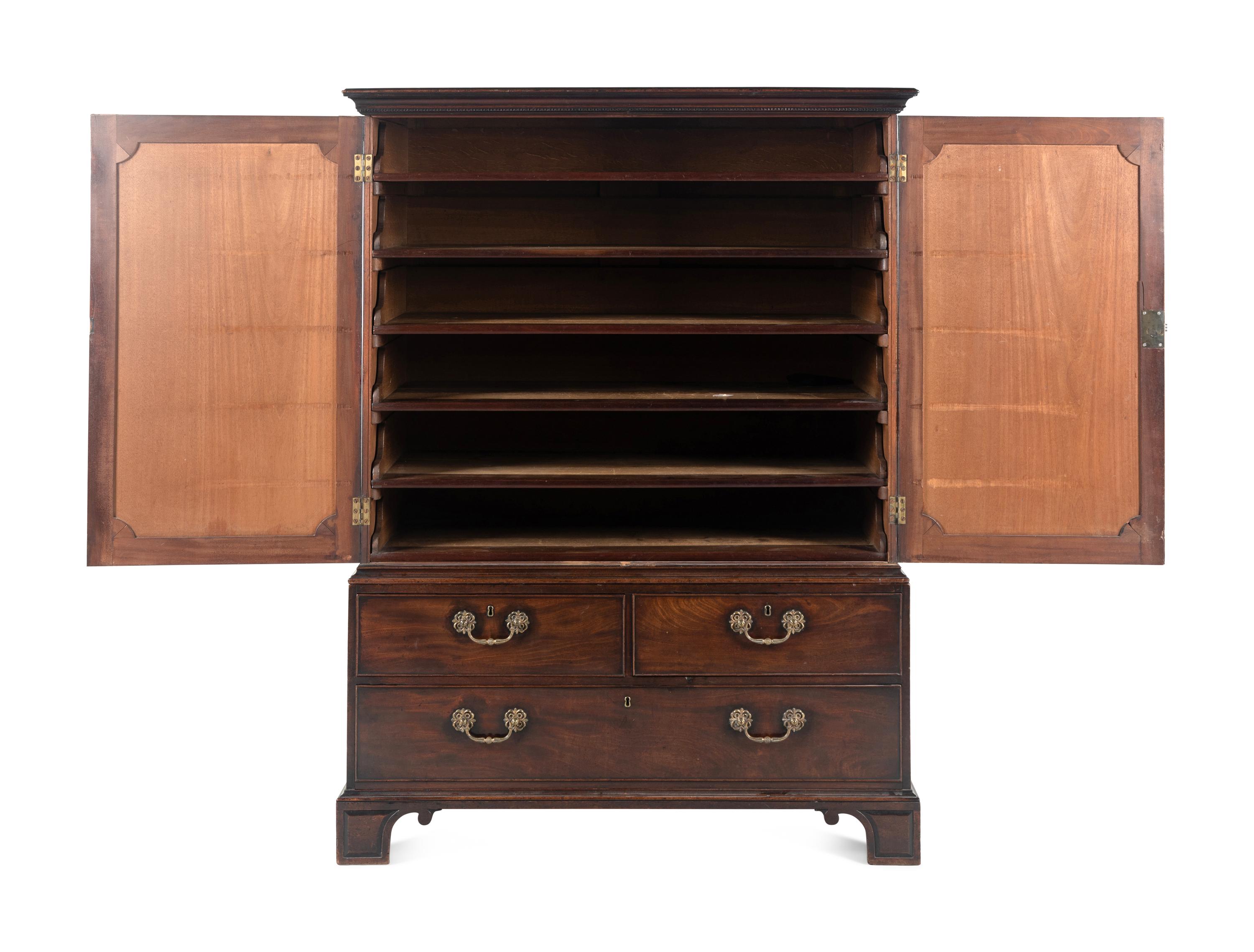 A George III Mahogany Linen Press