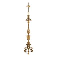 A Baroque Style Brass Floor Lamp