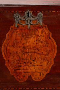 A Dutch Rococo Style Marquetry Slant-Front Desk — 19TH CENTURY