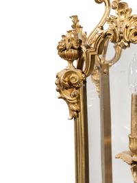 A Louis XVI Style Gilt Bronze Hall Lantern
