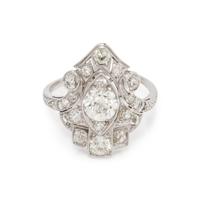 ART DECO, DIAMOND RING