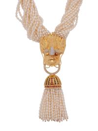 YELLOW GOLD AND PEARL SET