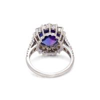 TANZANITE AND DIAMOND RING