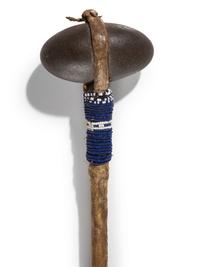 Plains Stone Club, with Beaded Handle