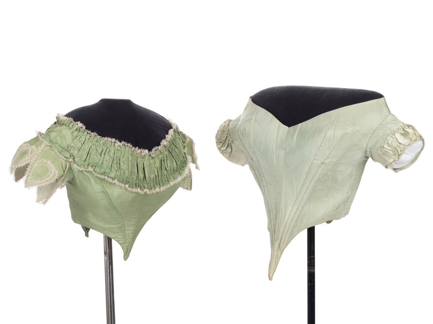Three Silk Evening Bodices, 1850-60