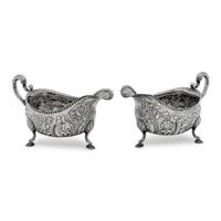 A Pair of Irish George III Silver Sauce Boats