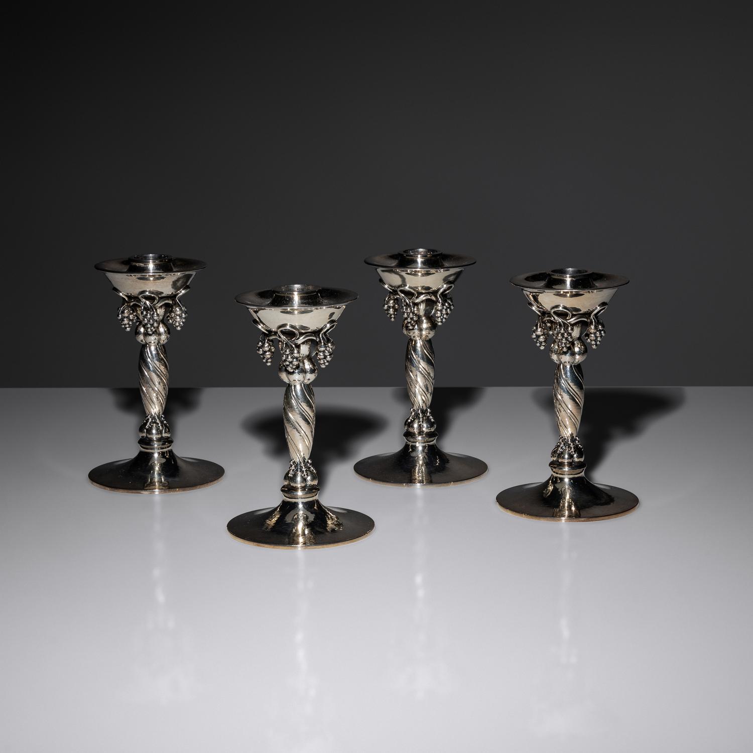 A Set of Four Georg Jensen Silver C andlesticks