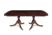 A George III Style Mahogany Double-Pedestal Dining Table