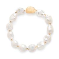 YVEL, YELLOW GOLD AND BAROQUE CULTURED PEARL 'SATIN SEA SOUFFLÉ' NECKLACE