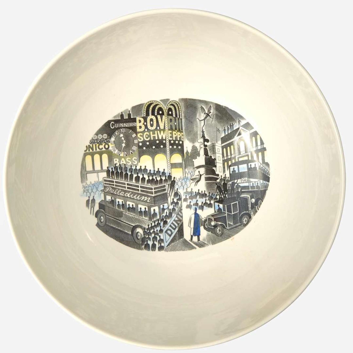 A Wedgwood Eric Ravilious (1903-1942) Designed "Boat Race Day" Bowl, UK, 1930s