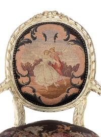 A Louis XVI Style Painted Fauteuil