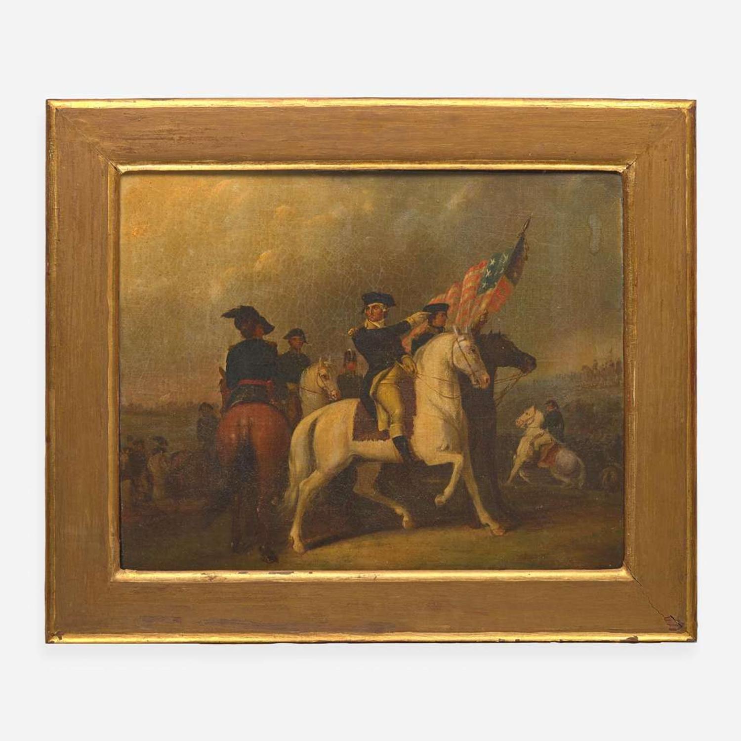 Attributed to Bass Otis (1784-1861) General George Washington at the Battle of Brandywine Creek
