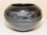 Maria Martinez (1887-1980) and Popovi Da (1922-1971), San Ildefonso Height 3 7/8 x diameter 6 inches. — CIRCA 1950