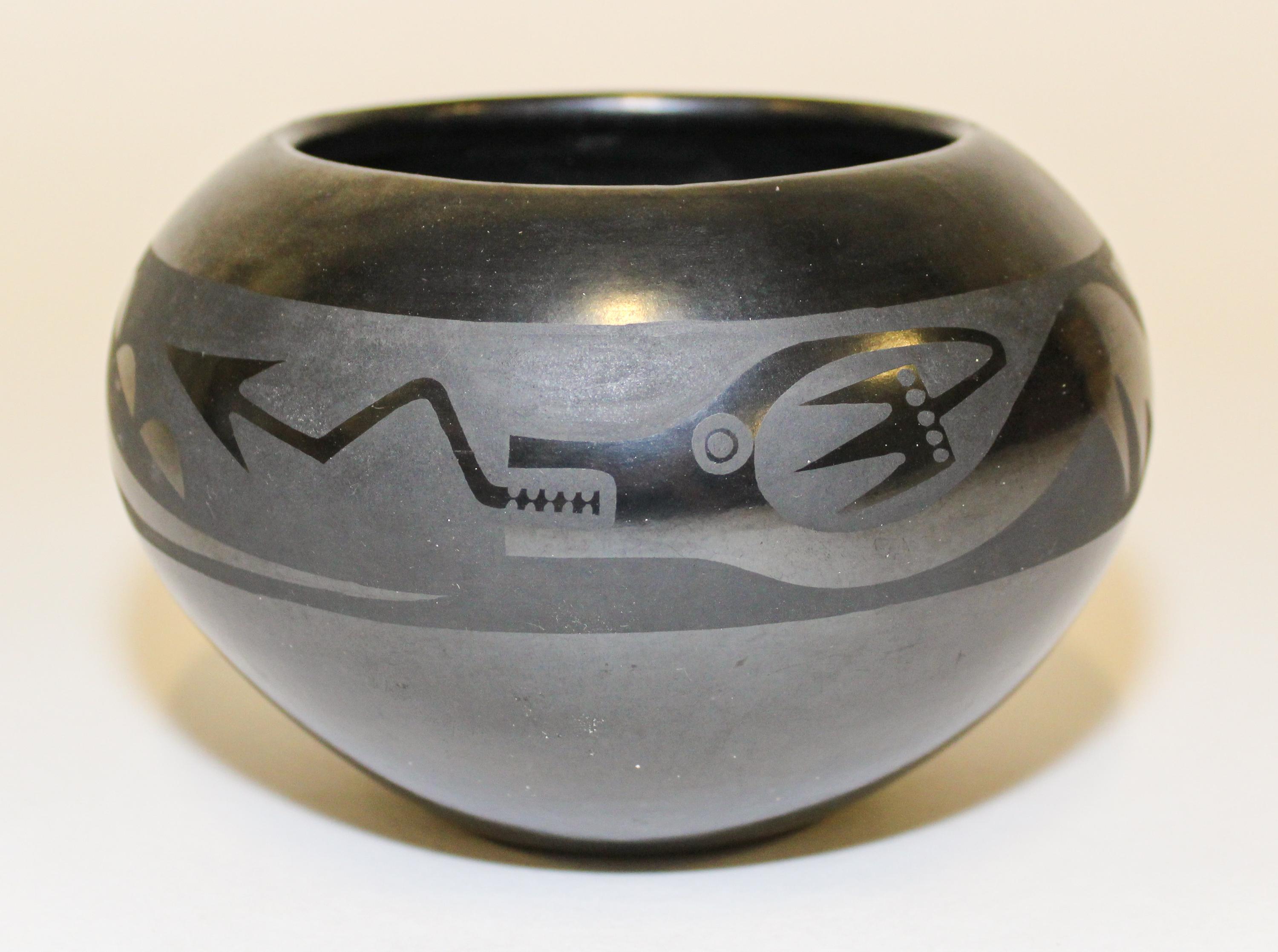 Maria Martinez (1887-1980) and Popovi Da (1922-1971), San Ildefonso Height 3 7/8 x diameter 6 inches. — CIRCA 1950