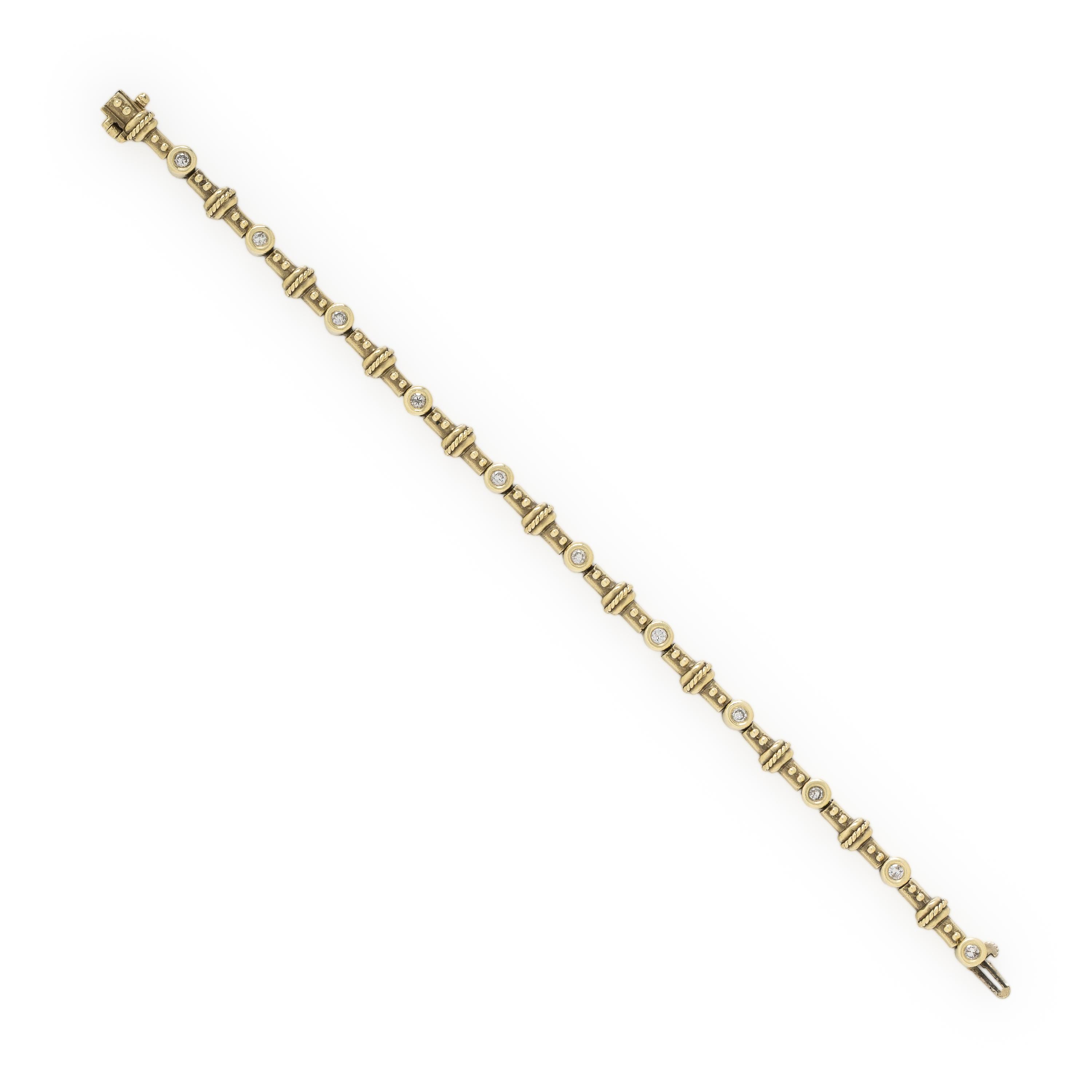 Diamond and Yellow Gold Bracelet