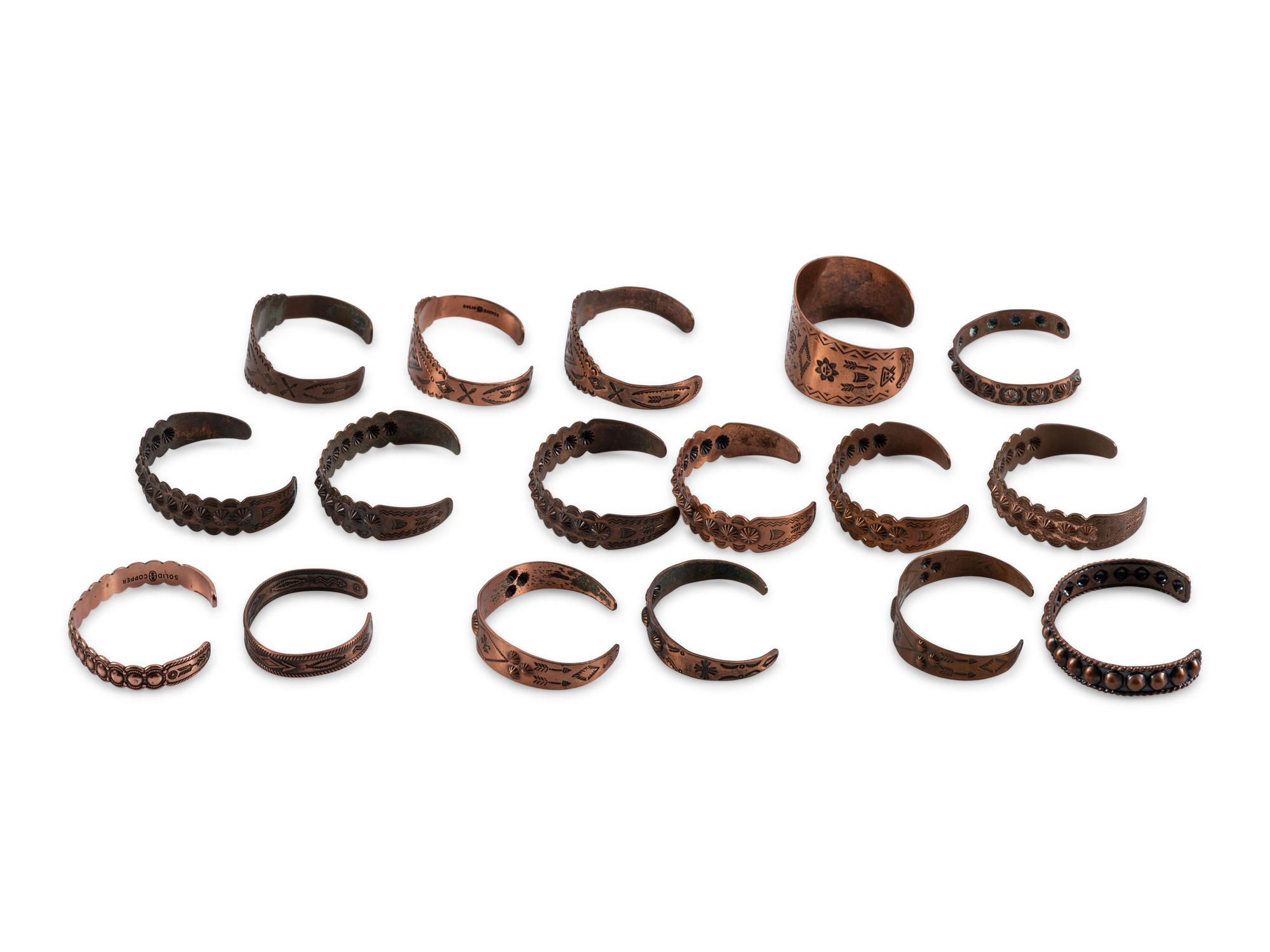 Fred Harvey Era Copper Trade Cuff Bracelets