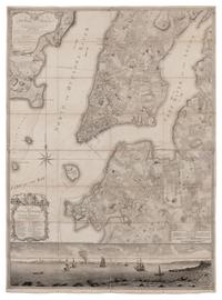 RATZER, Bernard (fl. 1756-1777). Plan of the City of New York in North America, surveyed in the years 1766 & 1767 . London: Jefferys and Faden, “Jan.y” 12, 1776.