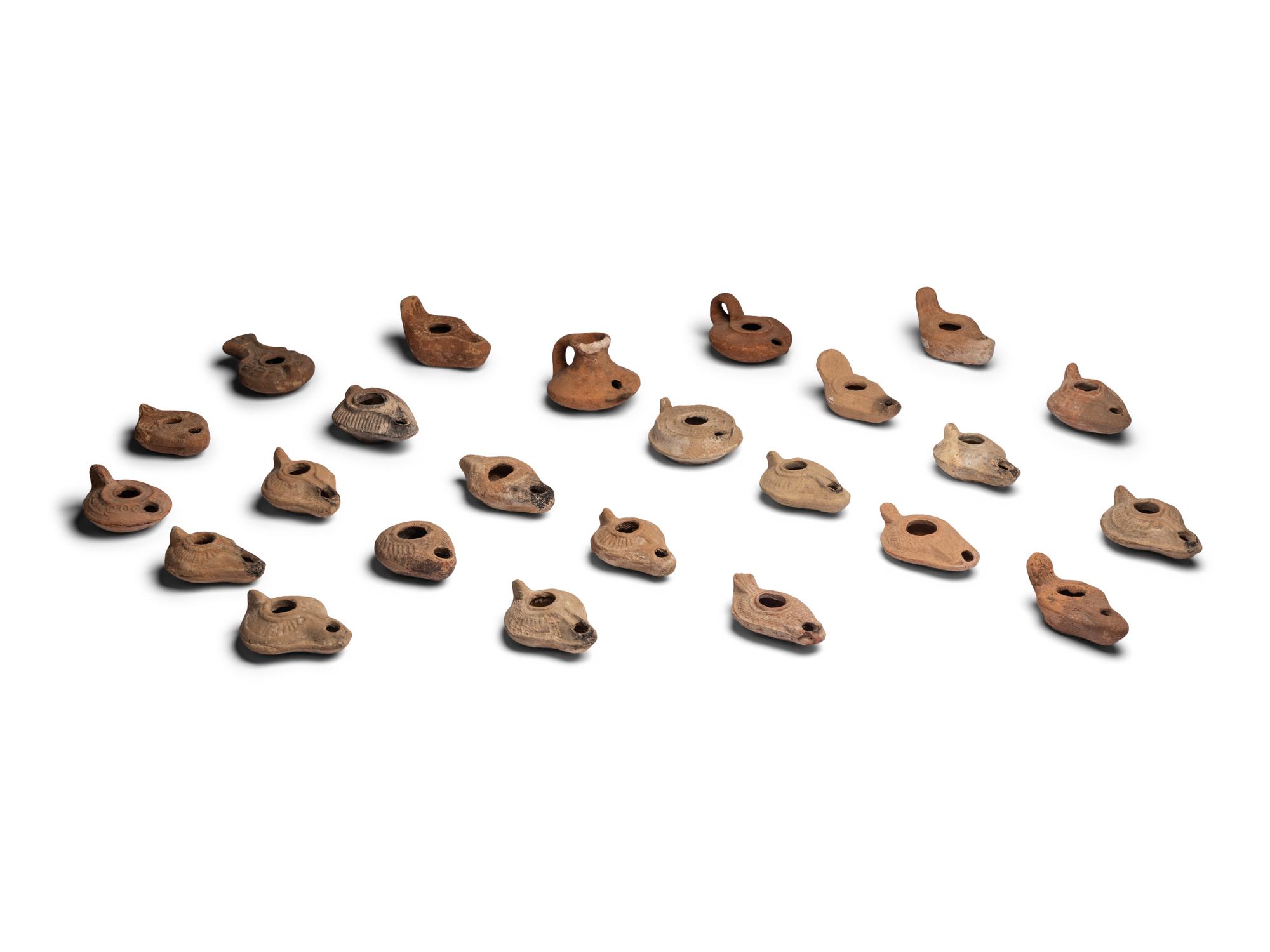 Twenty-Four Greco-Roman Terracotta Oil Lamps