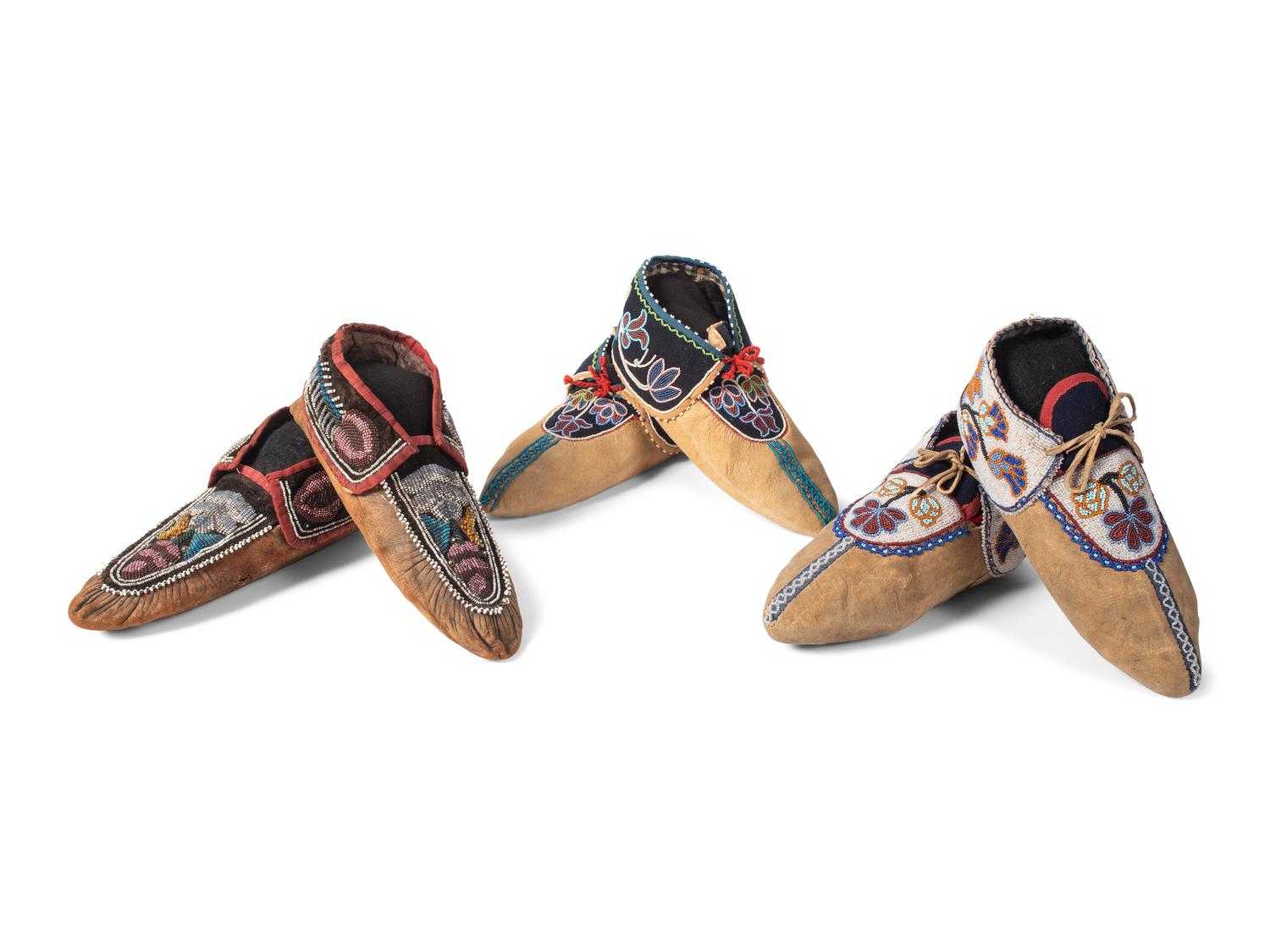 Great Lakes Beaded Hide Moccasins