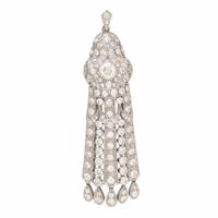 Diamond Tassel Pendant Brooch