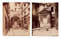 A pair of prints depicting Fontaine Jarente ( Fontaine Jarente - impasse Jarente , 1898; Fontaine Jarente, rue Jarente, 1922)