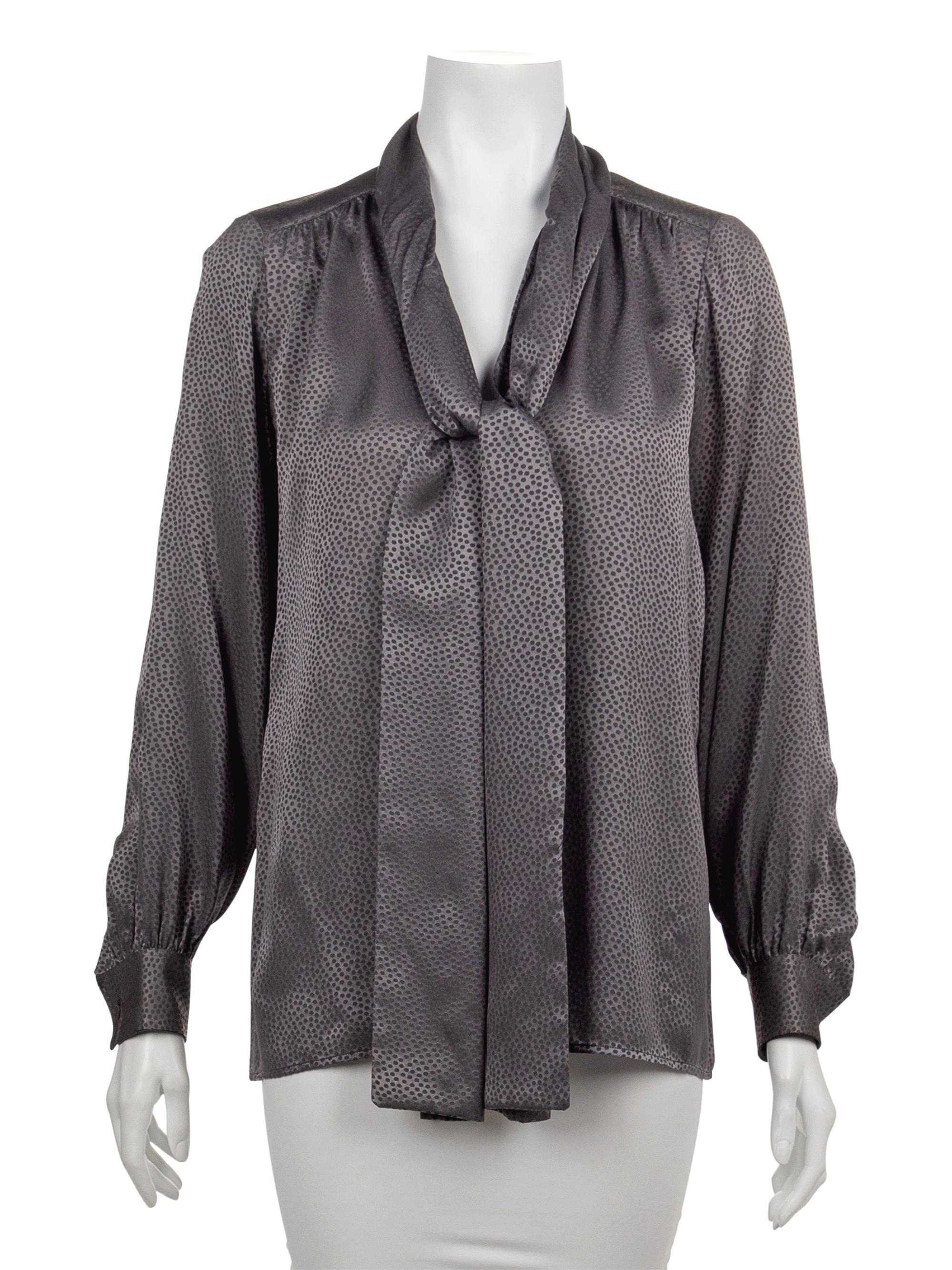 Three Yves Saint Laurent Rive Gauche Blouses, 1970-80s