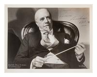 BEECHAM, Thomas, Sir (1879-1961). Photographic portrait signed (“Thomas Beecham”), by Douglas Glass for The Sunday Times, London, 1950.