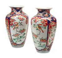 A Pair of Imari Porcelain Vases
