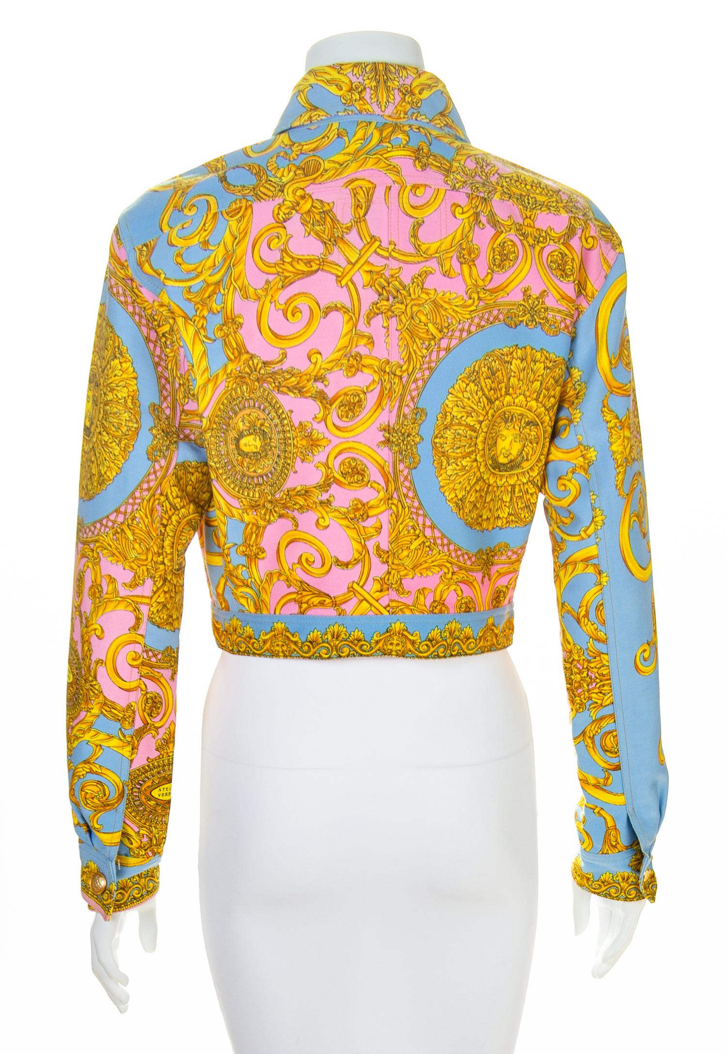 A Gianni Versace Cotton Atelier Print Jacket, No size.