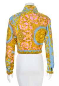 A Gianni Versace Cotton Atelier Print Jacket, No size.