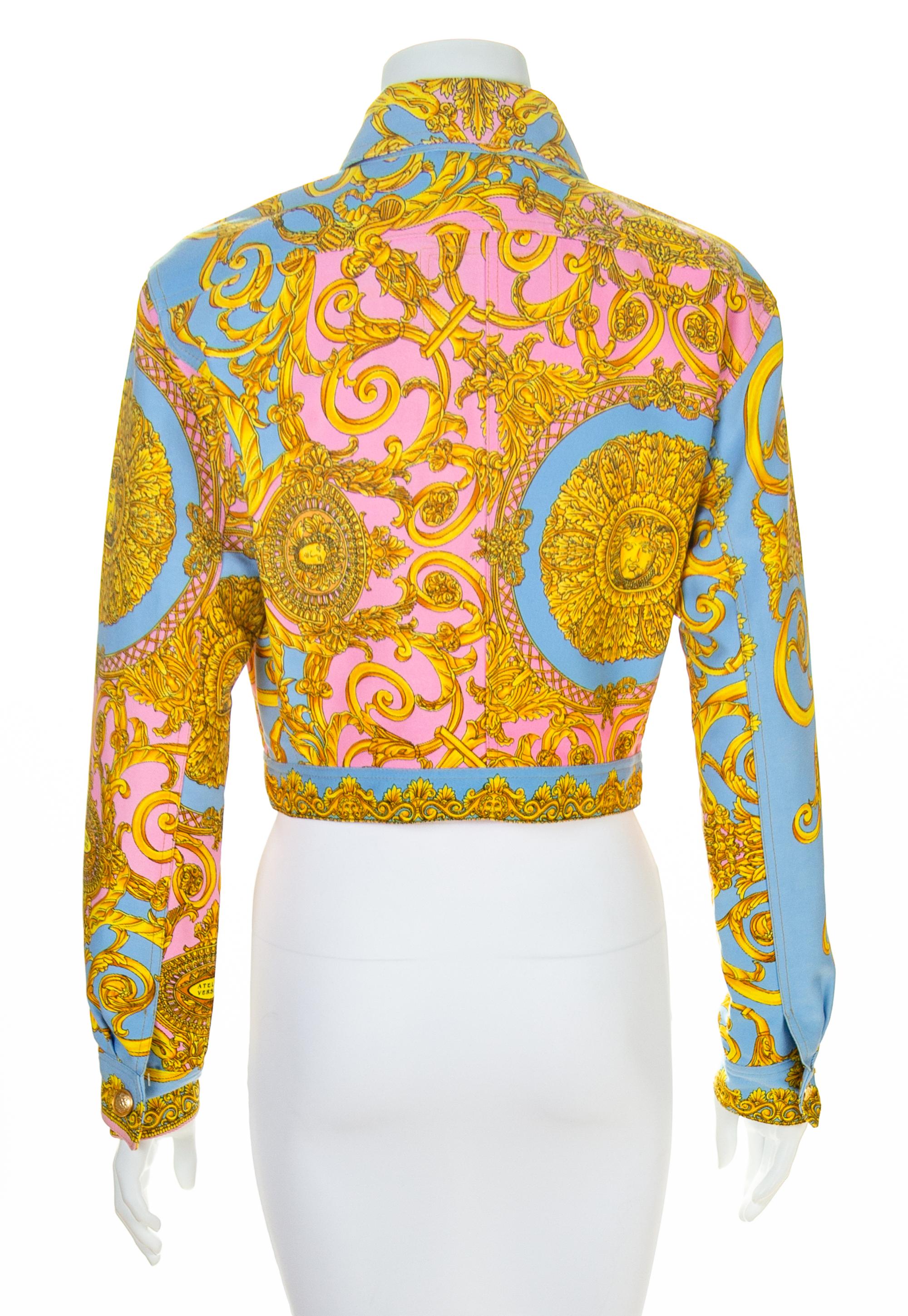 A Gianni Versace Cotton Atelier Print Jacket, No size.