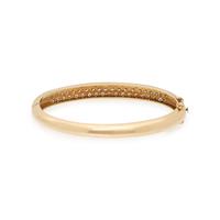 YELLOW GOLD AND DIAMOND BANGLE BRACELET