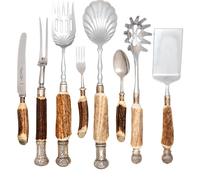 An English Antler-Handle Dessert Flatware Service