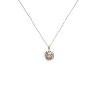 Diamond, Ruby, and Platinum Pendant Necklace