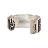 Sterling Silver Lady Bug Cuff Bracelet, with 14K Gold Accents