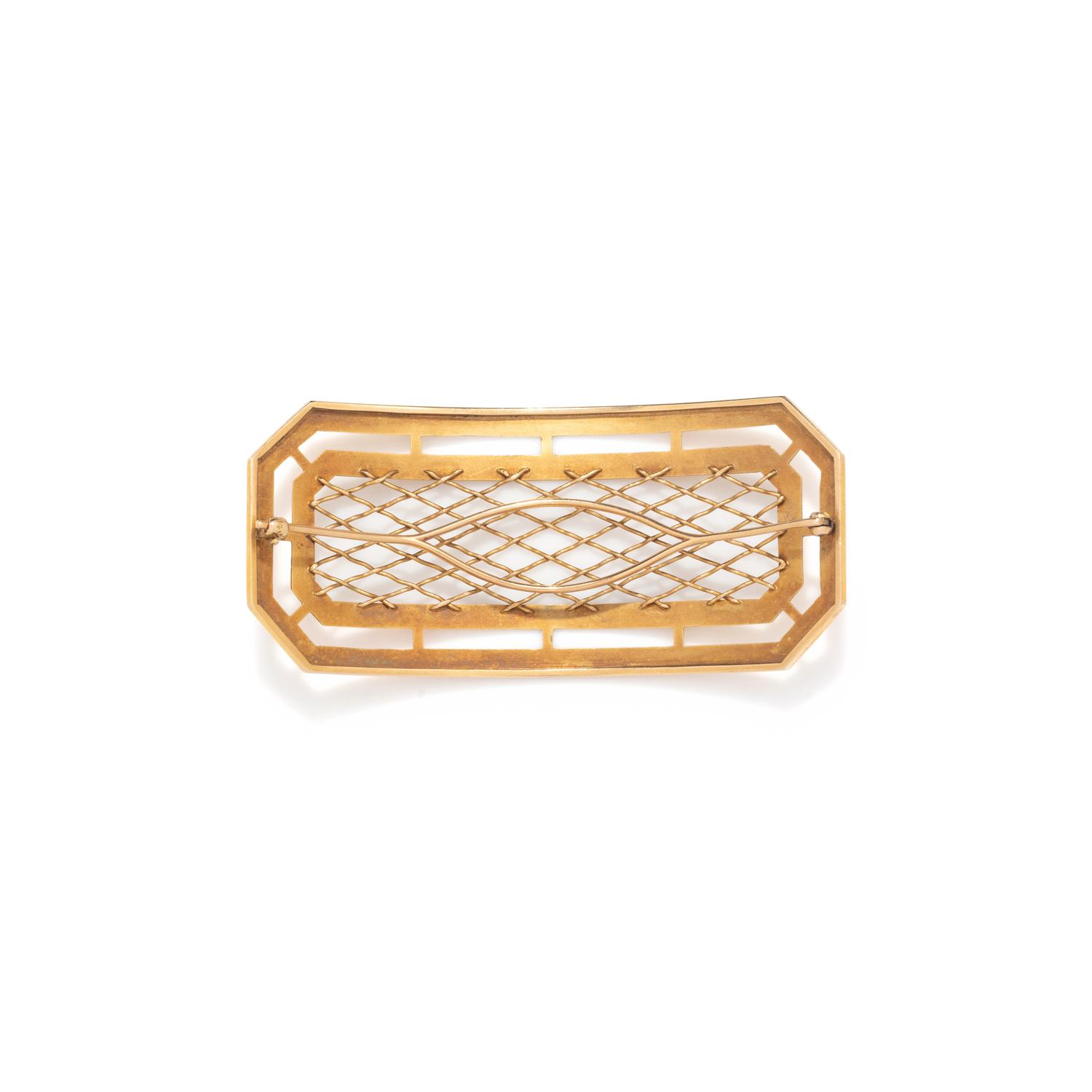 YELLOW GOLD HAIR BARRETTE