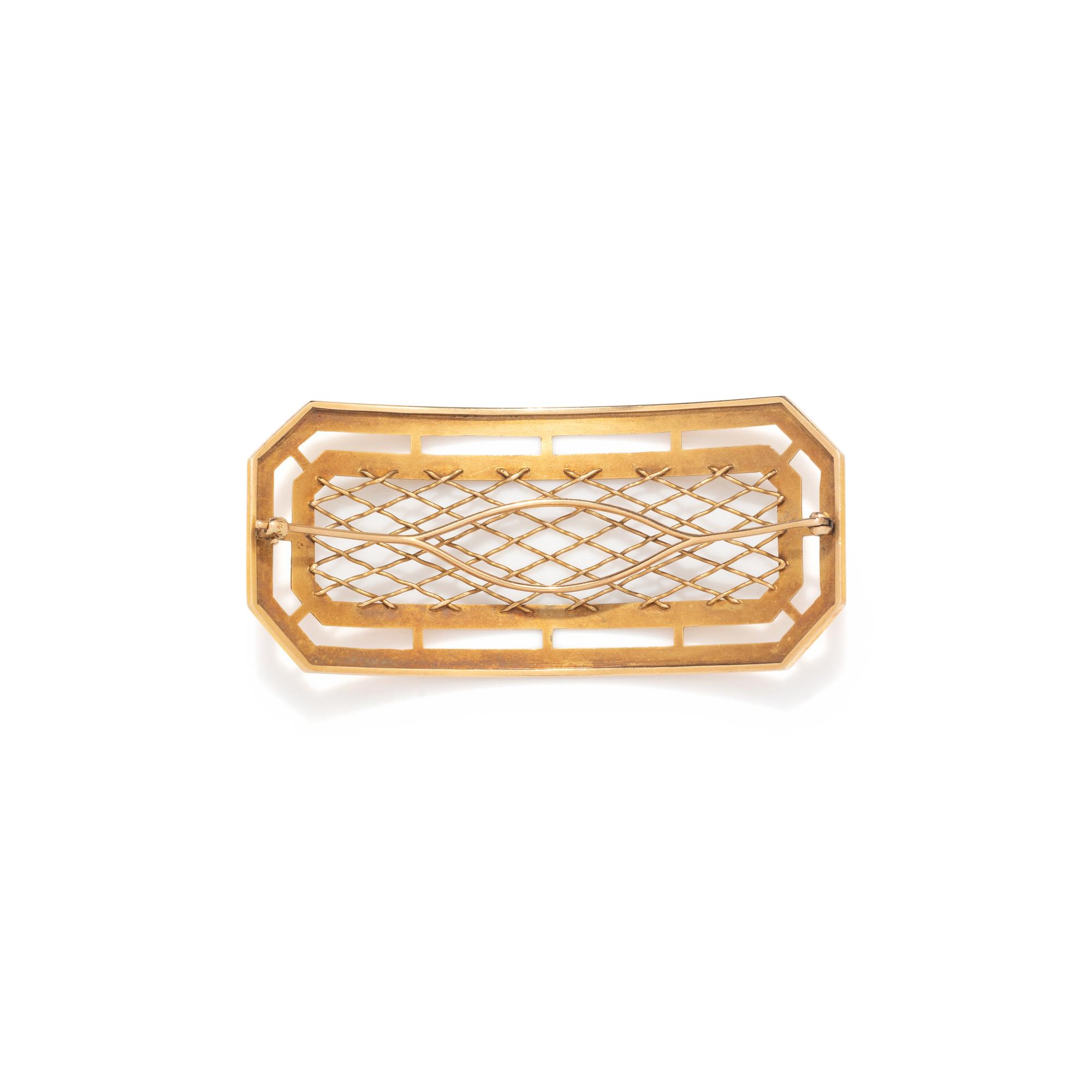 YELLOW GOLD HAIR BARRETTE