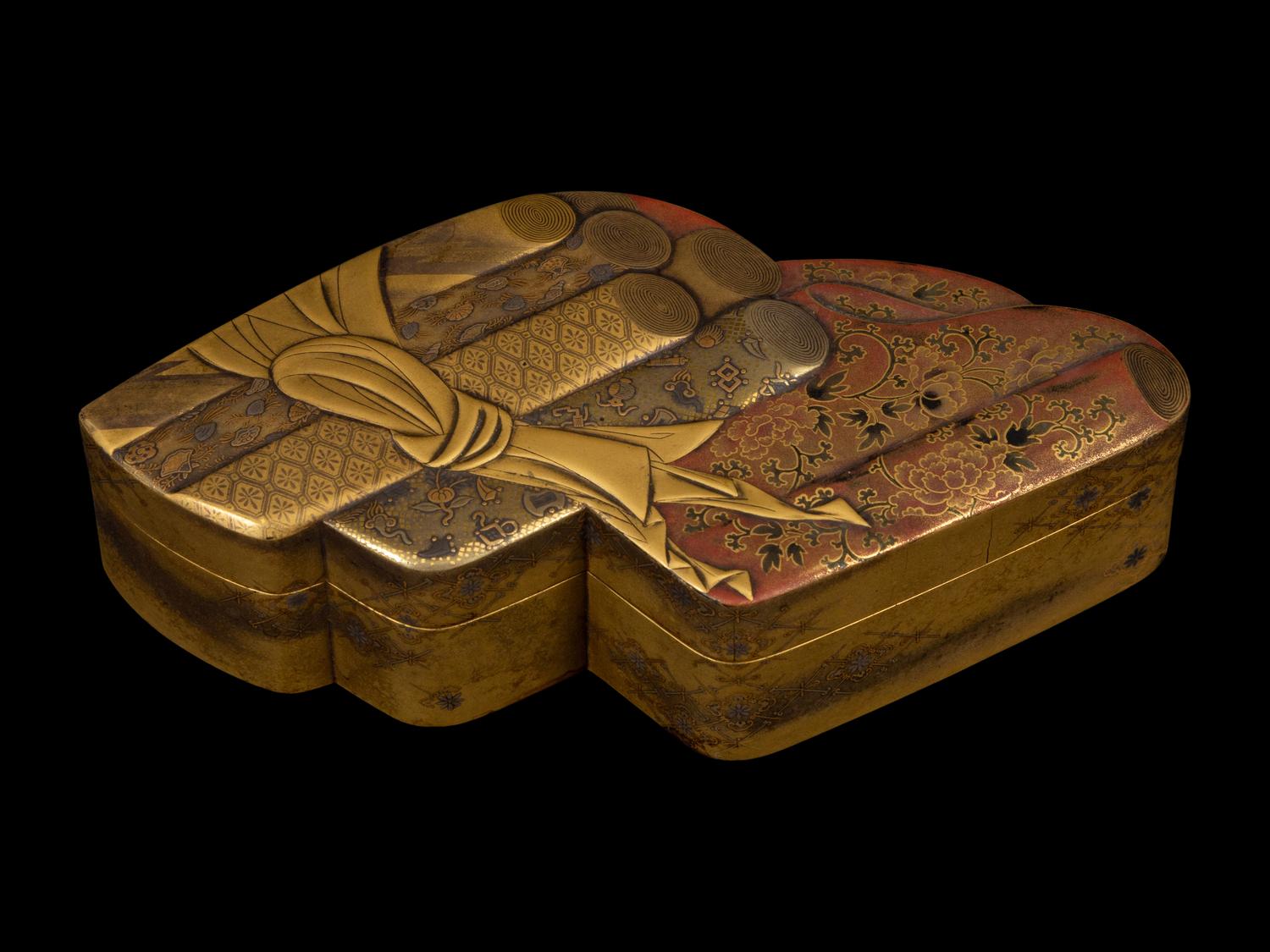 A Japanese Gild Lacquer Covered Box, Kobako