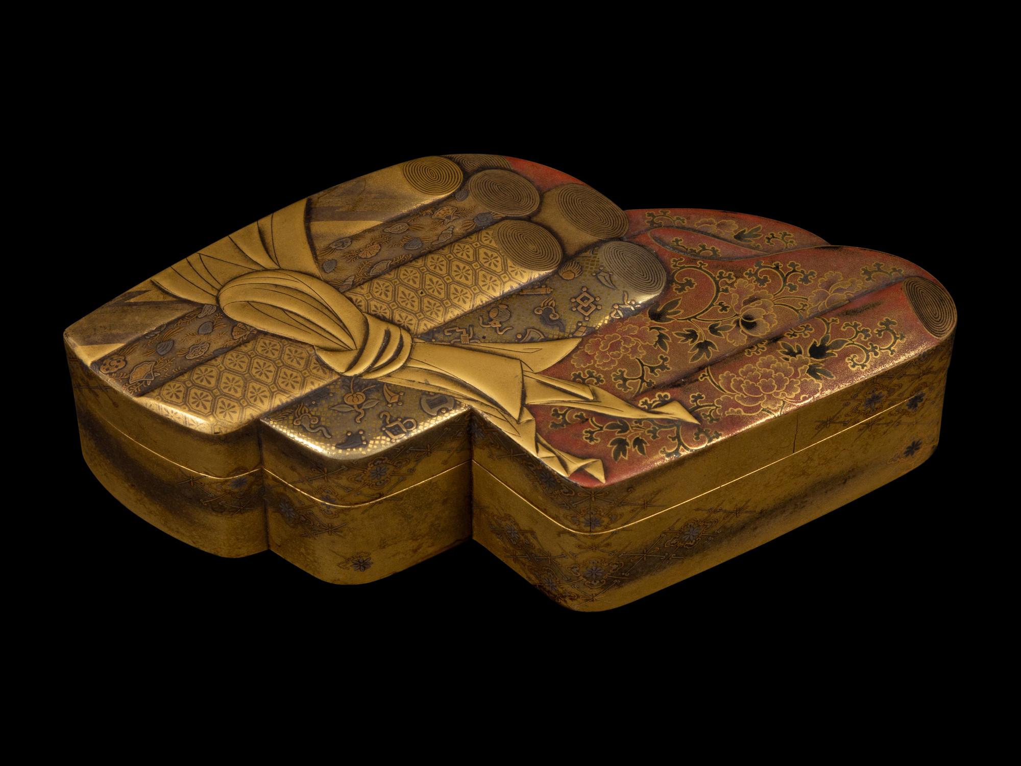 A Japanese Gild Lacquer Covered Box, Kobako