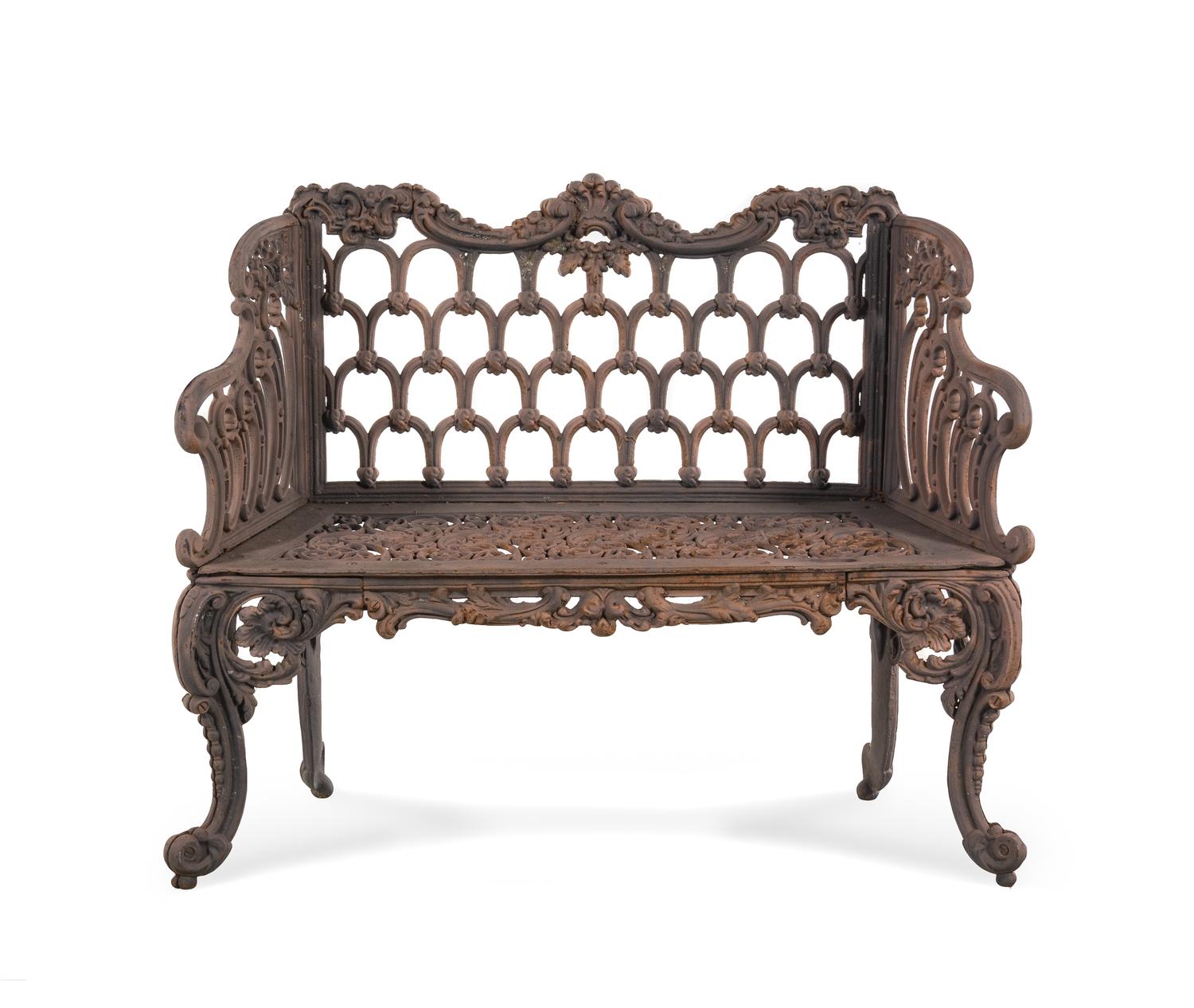 A Cast Iron Garden Bench