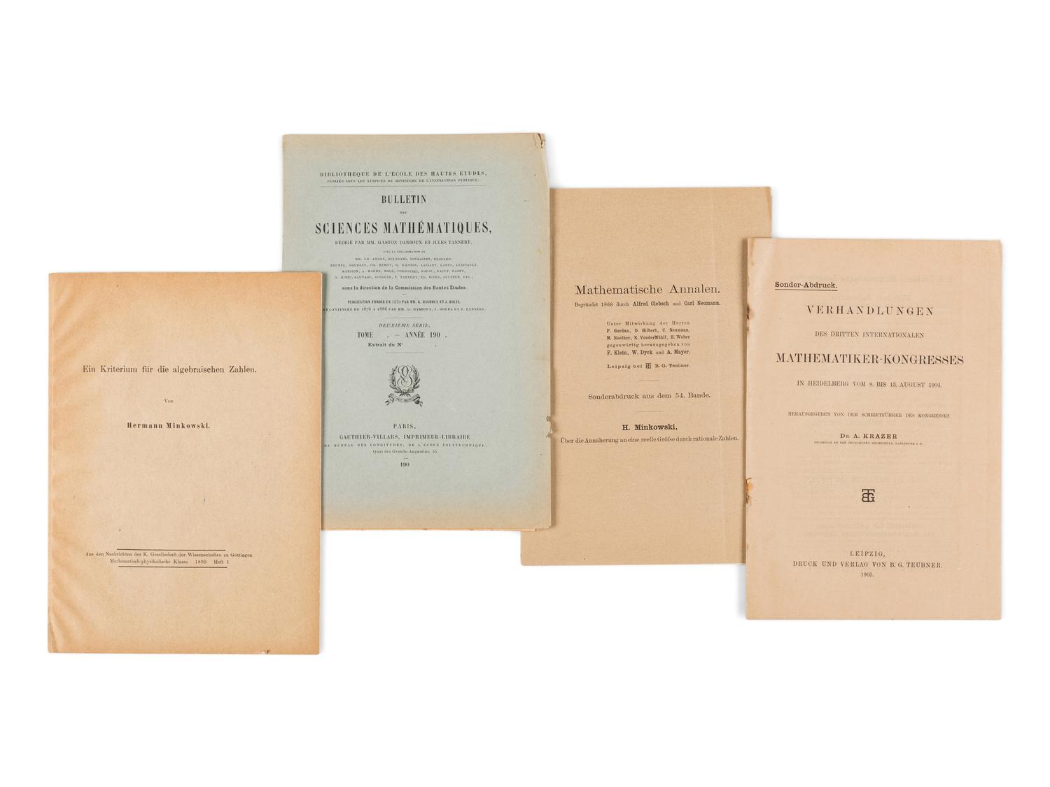 MINKOWSKI, Hermann (1864-1909). Raum und Zeit . Offprint from: Jahresbericht der Deutschen Mathematiker-Vereinigung . Volume 18. Leipzig and Berlin: B.G. Teubner, 1909.