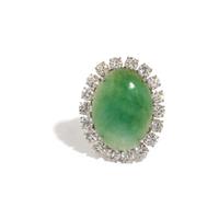 RUSER, JADE AND DIAMOND RING
