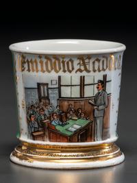 A Teacher's Porcelain Occupational Shaving Mug