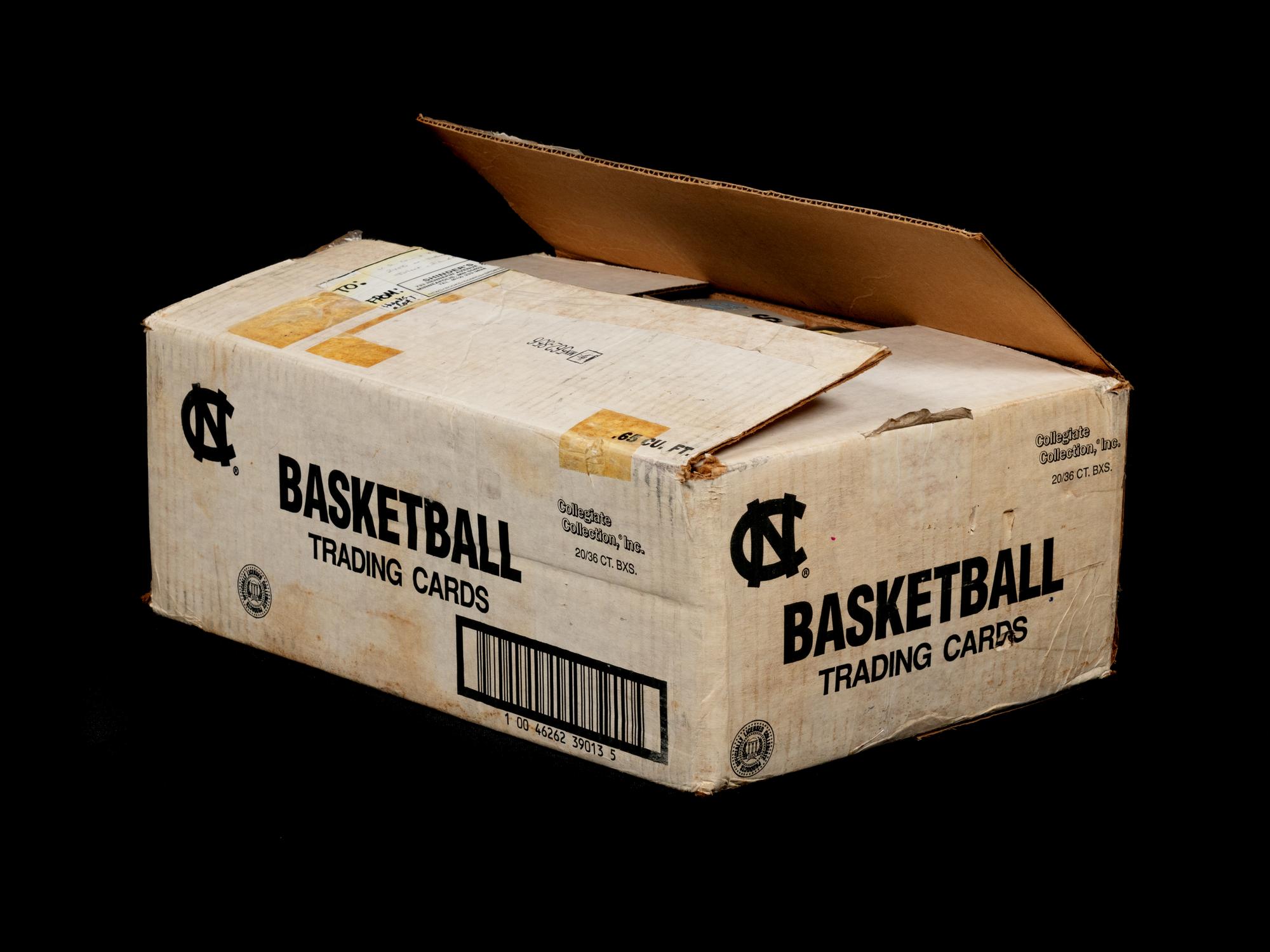 A Factory Case of Collegiate Collection North Carolina Basketball Cards Featuring Michael Jordan