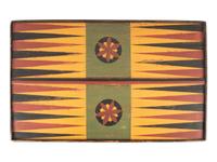 Three Polychrome Paint Decorated Game Boards