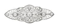 An Art Deco Platinum and Diamond Brooch, 6.40 dwts.